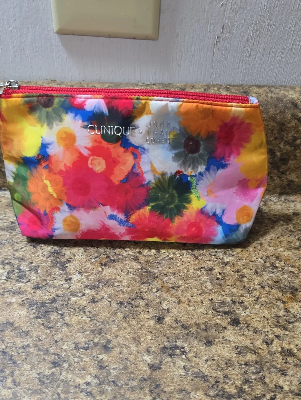 Clinique X Johnathon Cohen Floral Cosmetic Pouch - Multicolor NWOT